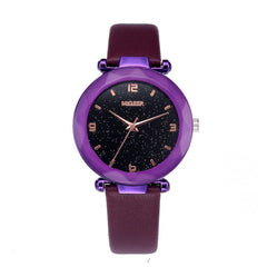 Starry Sky Women Wacthes Top Brand Luxury Casual Quartz Leather Watchband Strap Clock Analog Wrist Watch for female reloj mujer